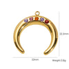 Wholesale Stainless Steel Geometric Oildrip Diamondstudded Natural Stone Pendant Necklace With Furnace Vacuum Electroplated 18K Gold Accessories