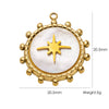 Wholesale Stainless Steel Geometric Oildrip Diamondstudded Natural Stone Pendant Necklace With Furnace Vacuum Electroplated 18K Gold Accessories