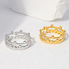 Wholesale Stainless Steel Geometric Open Adjustable Ring And Bracelet For Women With 18K Gold Electroplating