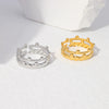 Wholesale Stainless Steel Geometric Open Adjustable Ring And Bracelet For Women With 18K Gold Electroplating