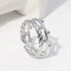 Wholesale Stainless Steel Geometric Open Adjustable Ring And Bracelet For Women With 18K Gold Electroplating