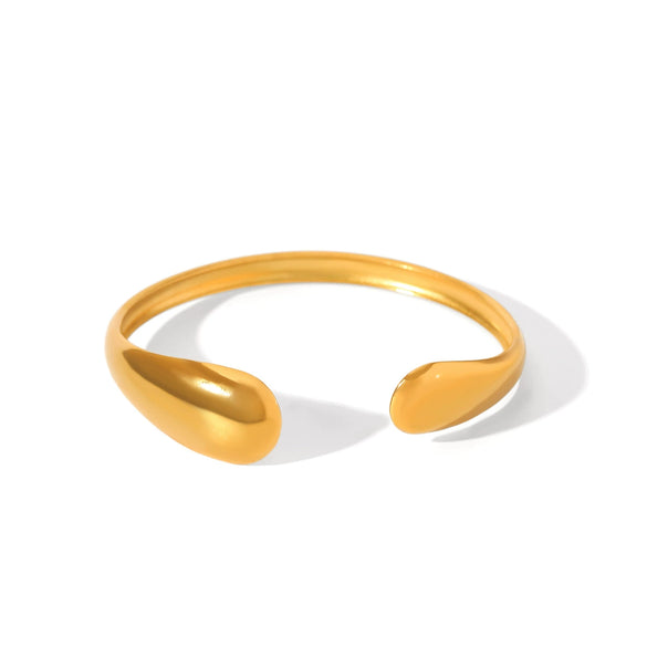 Wholesale Stainless Steel Geometric Open Bracelet For Women Light Luxury Asymmetrical Electroplated
