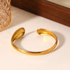 Wholesale Stainless Steel Geometric Open Bracelet For Women Light Luxury Asymmetrical Electroplated