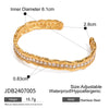 Wholesale Stainless Steel Geometric Open Bracelet With Electroplating