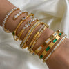 Wholesale Stainless Steel Geometric Open Bracelet With Electroplating