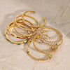 Wholesale Stainless Steel Geometric Open Bracelet With Electroplating