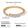 Wholesale Stainless Steel Geometric Open Bracelet With Electroplating