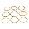 Wholesale Stainless Steel Geometric Open Bracelet With Electroplating