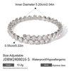 Wholesale Stainless Steel Geometric Open Bracelet With Electroplating