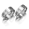 Wholesale Stainless Steel Geometric Open Hook Ring Jewelry With Electroplating Treatment Simple Style Unisex
