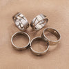 Wholesale Stainless Steel Geometric Open Hook Ring Jewelry With Electroplating Treatment Simple Style Unisex