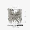 Wholesale Stainless Steel Geometric Open Ring Electroplated In Hiphop Ins Style For Women