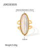 Wholesale Stainless Steel Geometric Open Ring Electroplated Light Luxury High End Accessory