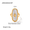 Wholesale Stainless Steel Geometric Open Ring Electroplated Light Luxury High End Accessory