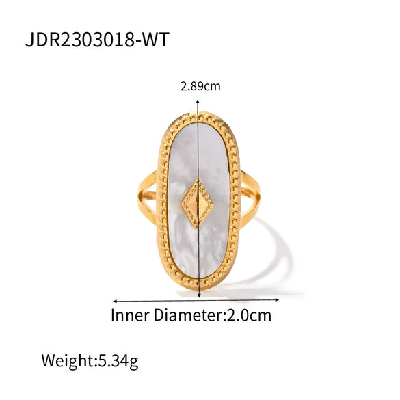 Wholesale Stainless Steel Geometric Open Ring Electroplated Light Luxury High End Accessory