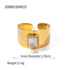Wholesale Stainless Steel Geometric Open Ring Electroplated Light Luxury High End Accessory