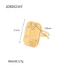 Wholesale Stainless Steel Geometric Open Ring Electroplated Light Luxury High End Accessory