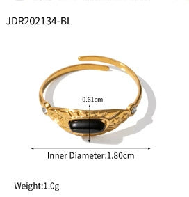 Wholesale Stainless Steel Geometric Open Ring Electroplated Light Luxury High End Accessory