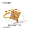 Wholesale Stainless Steel Geometric Open Ring Electroplated Light Luxury High End Accessory