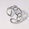 Wholesale Stainless Steel Geometric Open Ring For Women Gold Plated With High Grade Style