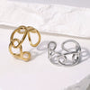 Wholesale Stainless Steel Geometric Open Ring For Women Gold Plated With High Grade Style