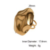 Wholesale Stainless Steel Geometric Open Ring For Women 18K Gold Plated Simple Style