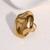 Wholesale Stainless Steel Geometric Open Ring For Women 18K Gold Plated Simple Style