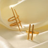Wholesale Stainless Steel Geometric Open Ring Hand Jewelry With Electroplating Design
