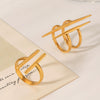 Wholesale Stainless Steel Geometric Open Ring Hand Jewelry With Electroplating Design