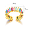 Wholesale Stainless Steel Geometric Open Ring Jewelry Electroplated Light Luxury Niche Unisex