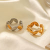 Wholesale Stainless Steel Geometric Open Ring Women's Jewelry With Electroplating