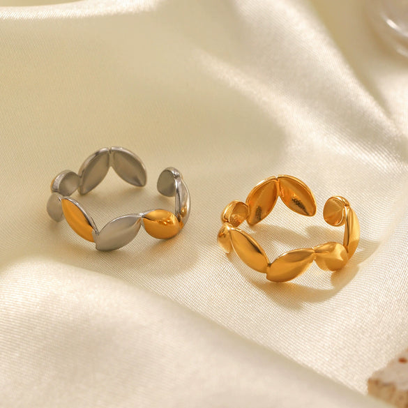 Wholesale Stainless Steel Geometric Open Ring Women's Jewelry With Electroplating