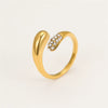 Wholesale Stainless Steel Geometric Open Rings With Electroplating Light Luxury Minimalist Style
