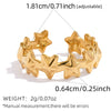 Wholesale Stainless Steel Geometric Open Rings With Vacuum Furnace Electroplating For Women Fashion Jewelry Accessories