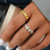 Wholesale Stainless Steel Geometric Open Rings With Vacuum Furnace Electroplating For Women Fashion Jewelry Accessories