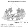 Wholesale Stainless Steel Geometric Open Rings With Vacuum Furnace Electroplating For Women Fashion Jewelry Accessories