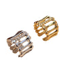 Wholesale Stainless Steel Geometric Open Unisex Finger Ring 18K Goldplated