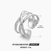 Wholesale Stainless Steel Geometric Opening Adjustable Ring For Ladies With 18K Gold Plated Electroplating