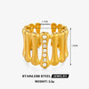 Wholesale Stainless Steel Geometric Opening Adjustable Ring 18K Gold Plated