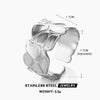 Wholesale Stainless Steel Geometric Opening Ring For Women Hip Hop Exaggerated Design With Electroplating