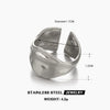Wholesale Stainless Steel Geometric Opening Ring For Women Retro Hip Hop Vacuum Plated