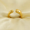 Wholesale 316L Stainless Steel Geometric Opening Ring Jewelry For Women With Electroplating Process