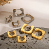 Wholesale Stainless Steel Geometric Original Design Electroplated Square Multi Function Women's Earrings
