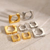 Wholesale Stainless Steel Geometric Original Design Electroplated Square Multi Function Women's Earrings