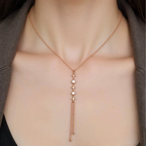 Wholesale Stainless Steel Geometric Oshaped Chain Necklace And Bracelet With Vacuum Real Gold Plating For Women