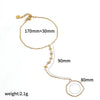 Wholesale Stainless Steel Geometric Oshaped Chain Necklace And Bracelet With Vacuum Real Gold Plating For Women