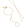 Wholesale Stainless Steel Geometric Oshaped Chain Necklace And Bracelet With Vacuum Real Gold Plating For Women