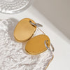 Wholesale Stainless Steel Geometric Oval Earrings With Electroplating And Gold And Silver Color Matching