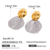 Wholesale Stainless Steel Geometric Oval Fishtail Color Matching Earrings With Electroplating
