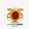 Wholesale Stainless Steel Geometric Oval Oil Dripping Hiphop Ring For Women Electroplated